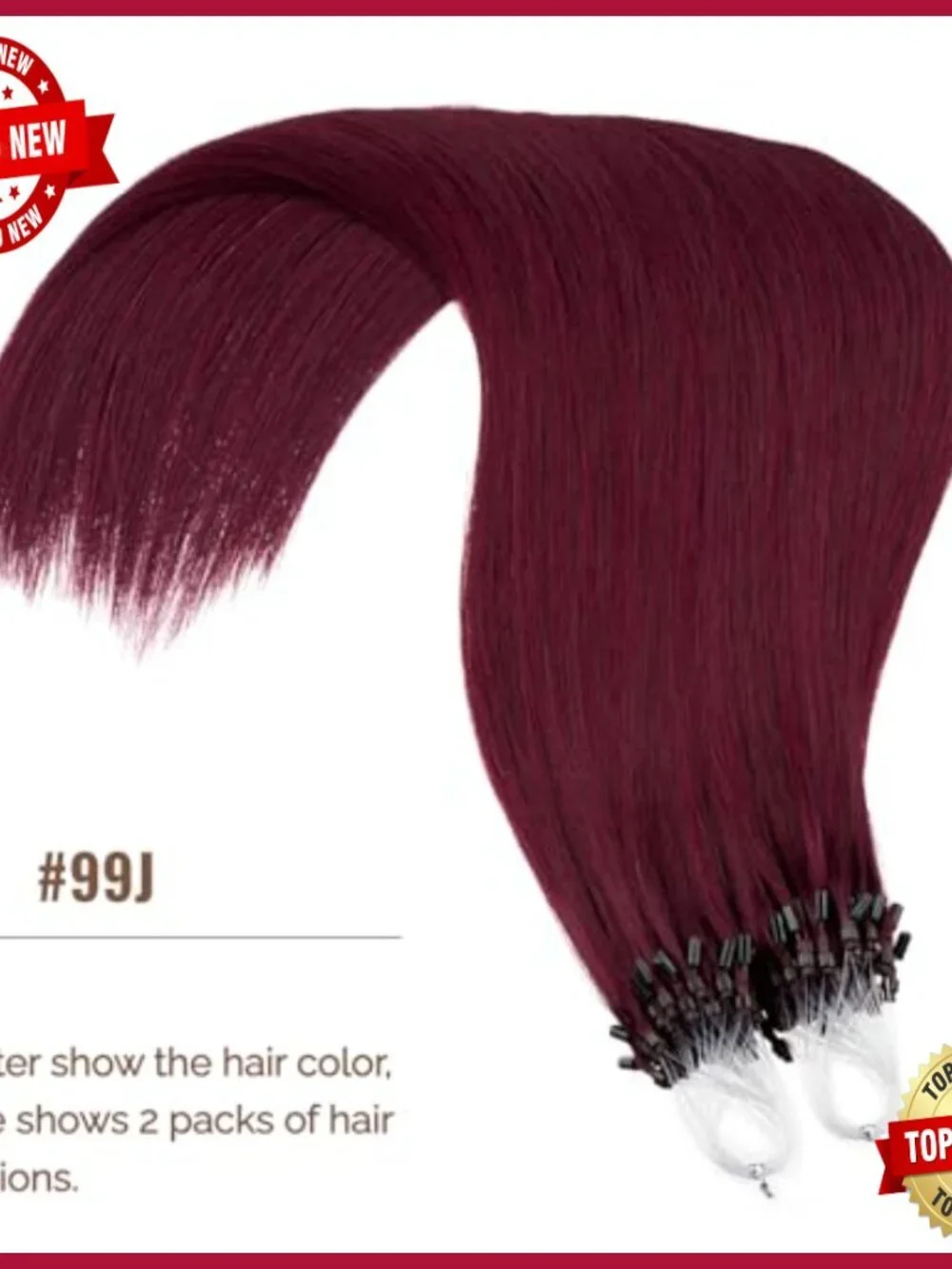 24 Inch Human Hair Micro Bead Extensions Straight Natural Long 50g